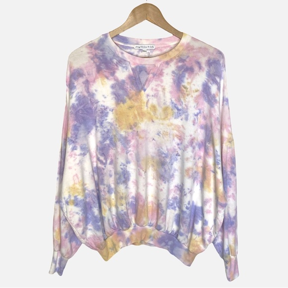 YOUNG FABULOUS & BROKE size XS oversize tie dye sweatshirt - Picture 1 of 3